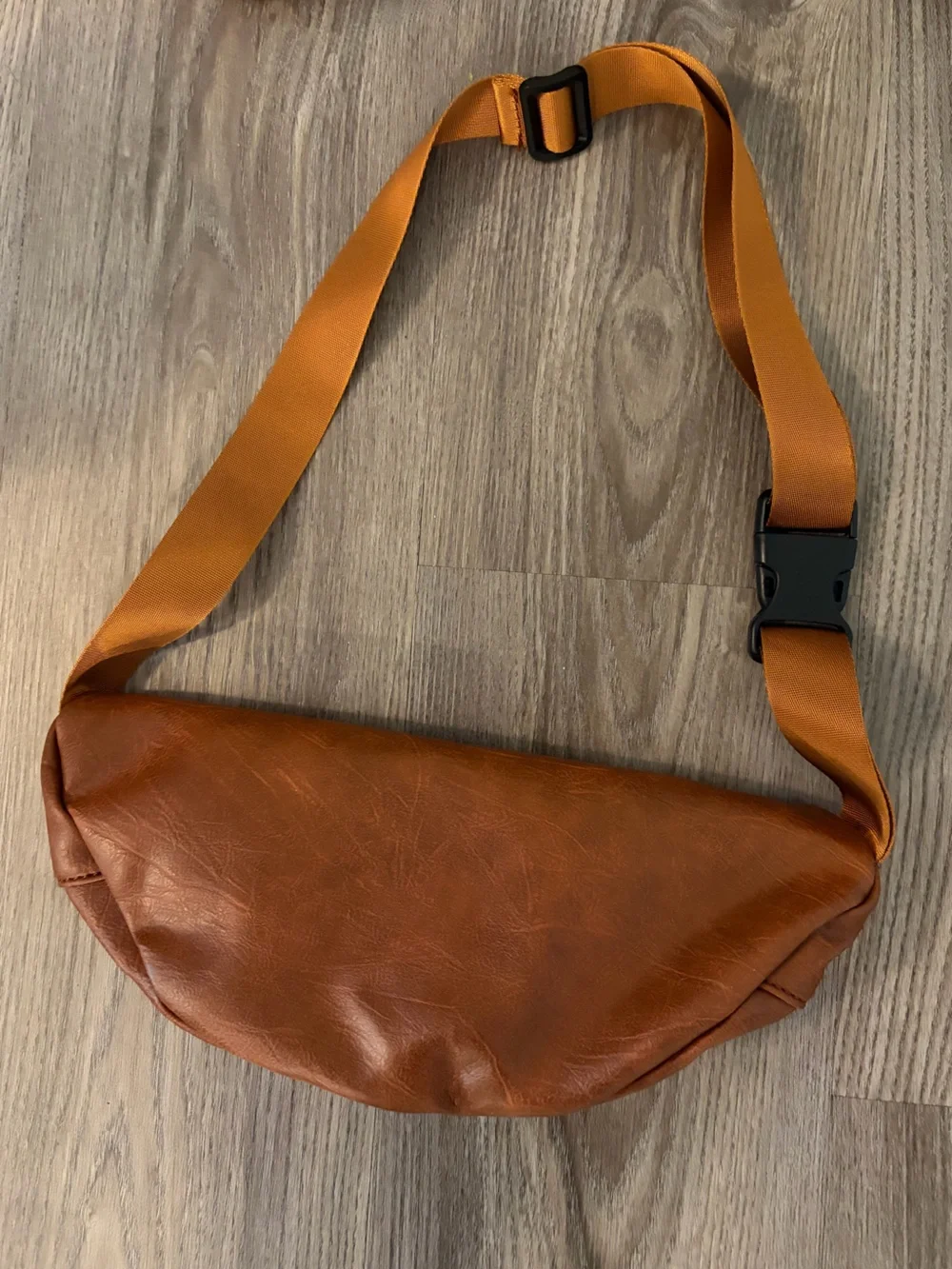 LXY Vegan Leather Vintage Laptop Backpack Set With Matching Fanny Pack Brown